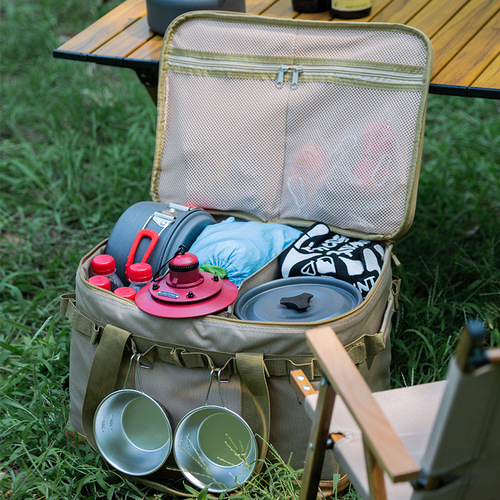 Outdoor camping tactical storage bag picnic bag cooker stove tableware tool bag storage camping storage box