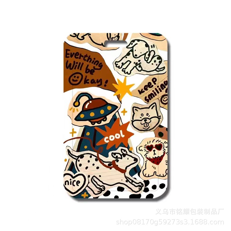 레트로 강아지 카드 홀더