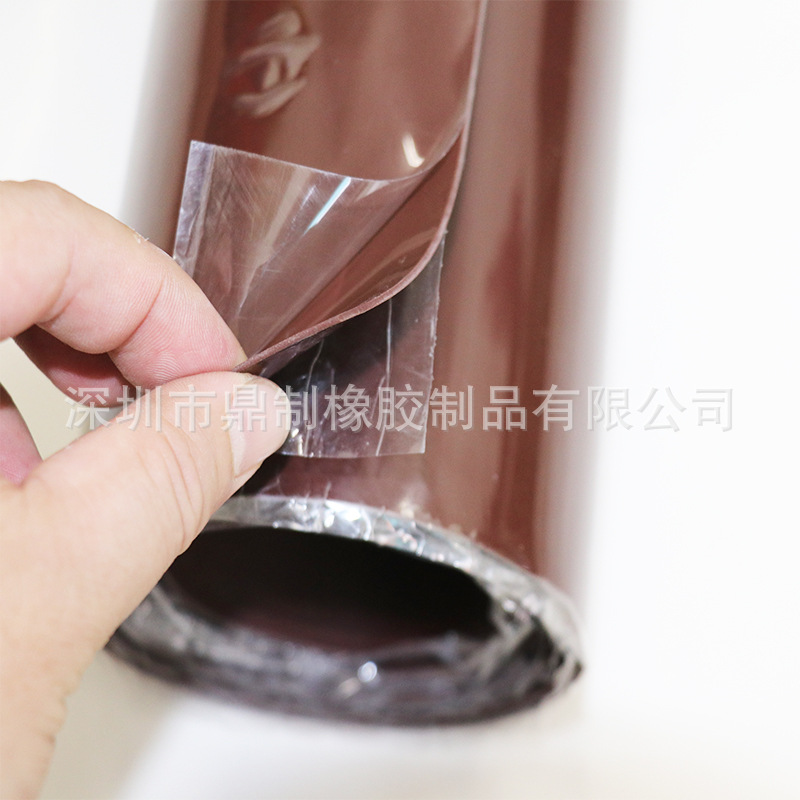 PET膜塑料膜夹硅胶3层光面shore A60硅胶片 厚度0.1mm到6MM