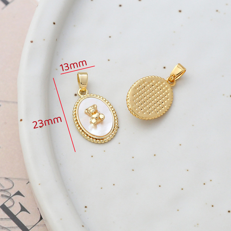 7g Weight Pendant, Earring Findings Jewelry Making Type 18K Gold Plated Plating Material Shell Inlay Material Charms, Bracelets, Necklace, Jewelry Accessories Classification 1 Piece Quantity 14k gold filled, Copper Material Geometric, Bag, Bear, Rose Pattern Plating, Inlay Design Retro Style 1 Piece 14k Gold Filled Copper Shell Geometric Bag Bear Pendant Earring Findings Charms Bracelets Necklace 6