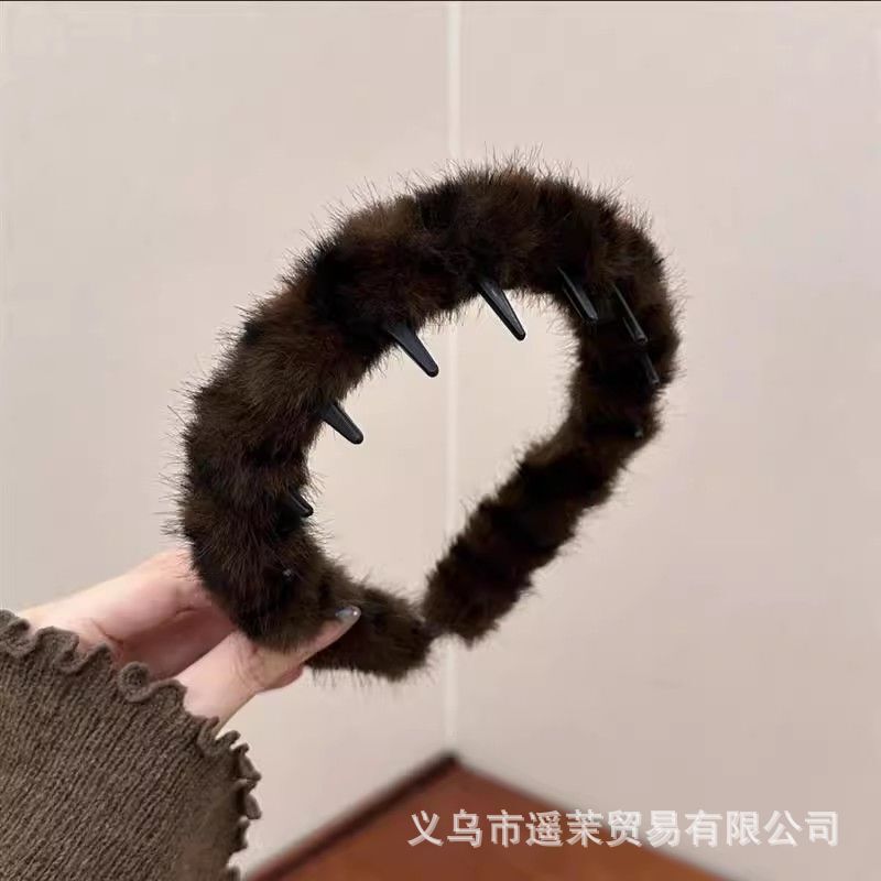 韩系蓬松高颅顶发箍女2025新款波浪带齿洗脸防滑头箍发卡发饰头饰|undefined