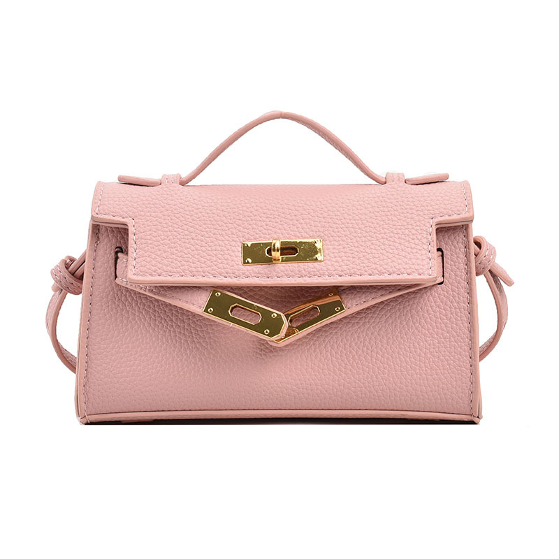 Mini bolso Kelly transfronterizo para niños, bolso de hombro tipo bandolera de un solo hombro con lápiz labial familiar de moda versión coreana de otoño 2023 para mujer