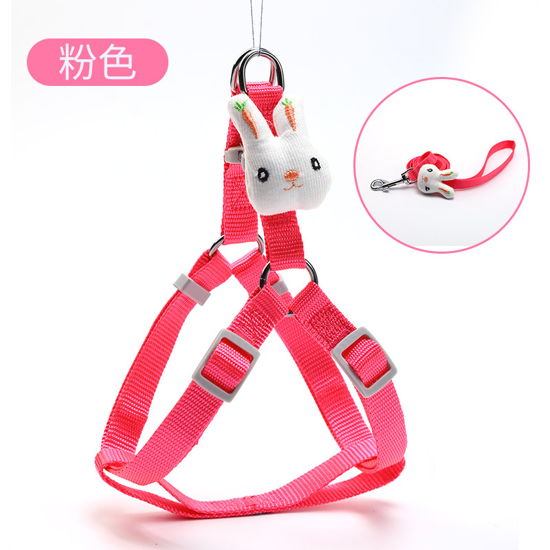 Cuerda de perro mascota correa de hombro ajustable correa de pecho de perro pequeño y mediano perro de dibujos animados anti-rotura chaleco cuerda de tracción