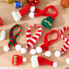 卸売りニット玩具クリスマスマフラーミニdiyクリスマスマフラーペット毛糸球マフラー装飾道具