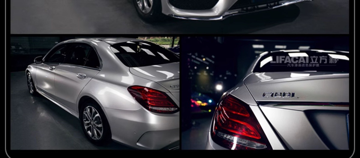 Car Silver Color Changing Film Gray Sticker Matte Silver Carbon Fiber Interior Self-Adhesive Motorcycle Car Clothing Film
