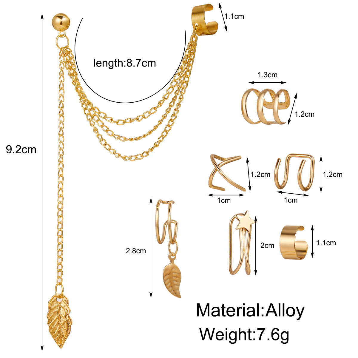 Fashion Alloy No Inlaid Plating Earrings display picture 1