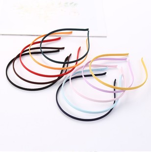 Little Red Book Handmade DIY Twist Bar 5mm Candy Color Metal Cover Cloth Head Hoop Mother's Day Balloon Thin Hair Hoop Wholesale