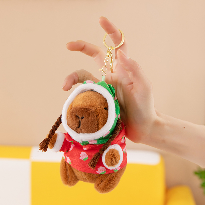 ギシギシと鳴くカピバラのカピバラのぬいぐるみが泡を吐いてつまみます。プレゼントが可愛いです。