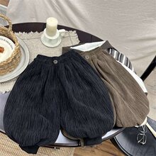 儿童春夏束脚灯笼裤2025春夏新款宝宝宽松加绒哈伦裤条纹百搭裤子