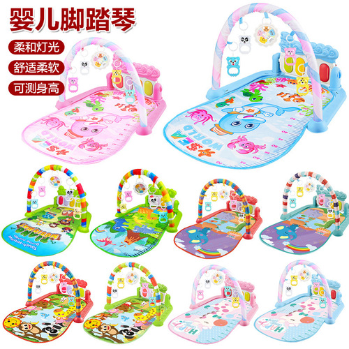 Multifunctional piano fitness stand manufacturer direct sales cross-border wholesale newborn music early education fitness toys game mat