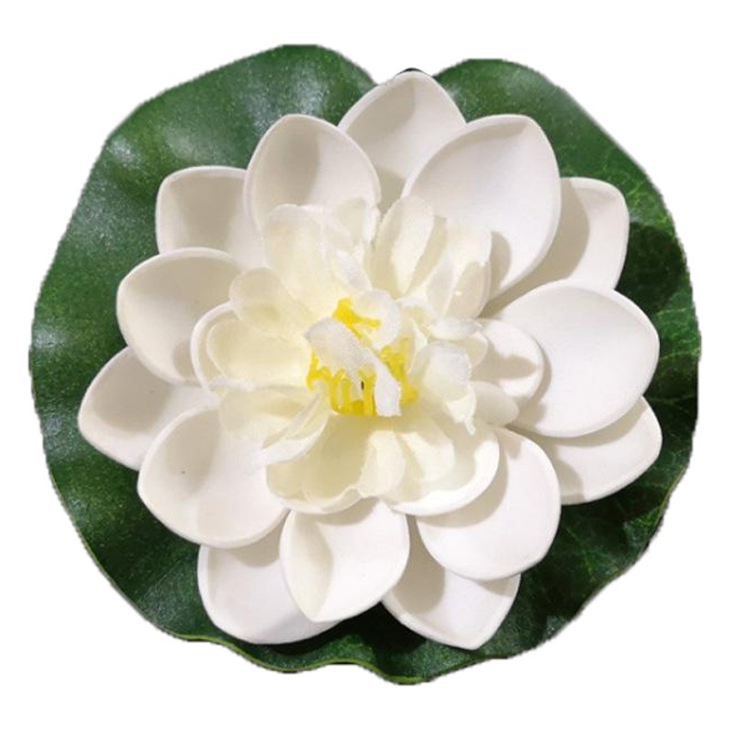 10cm flor artificial de loto artificial piscina decoración del tanque de peces flor eterna flor artificial loto para dormir loto falso flor seca al por mayor