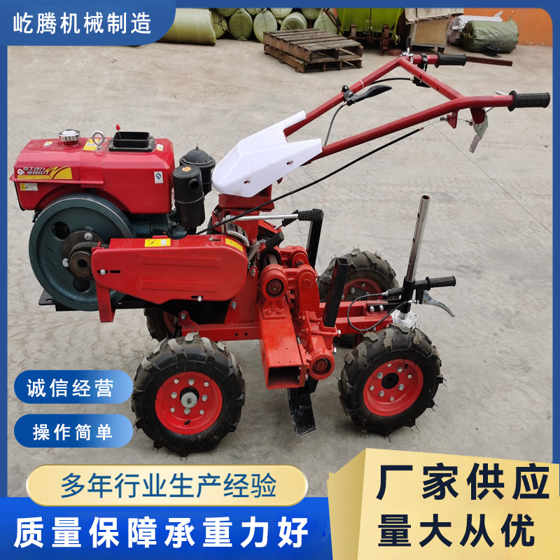 手推式四行汽油柴油大蒜深挖收获机 手扶拖拉机前置式快速收蒜机