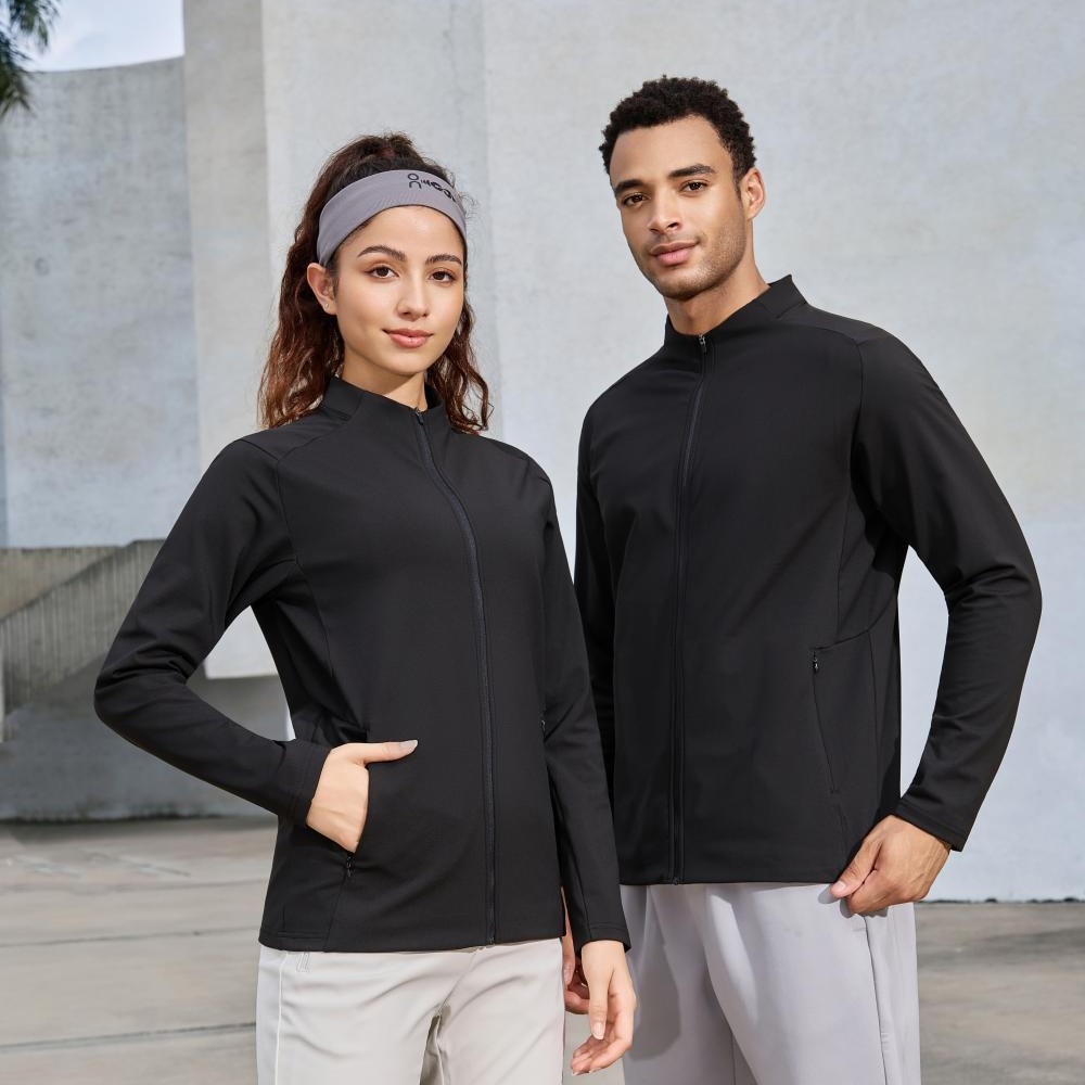 Nueva chaqueta deportiva de baloncesto para hombres y mujeres con logotipo impresa con cremallera ropa de trabajo 2025 otoño y invierno para correr trabajo de acondicionamiento físico