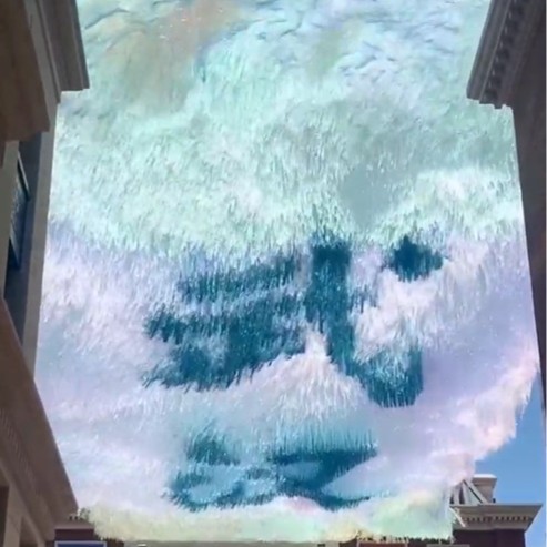 Cortina de Lluvia Láser para Pasillo, Decoración de Fiesta de Cumpleaños, Atrezzo para Fotos, Toldo para Proteger del Sol