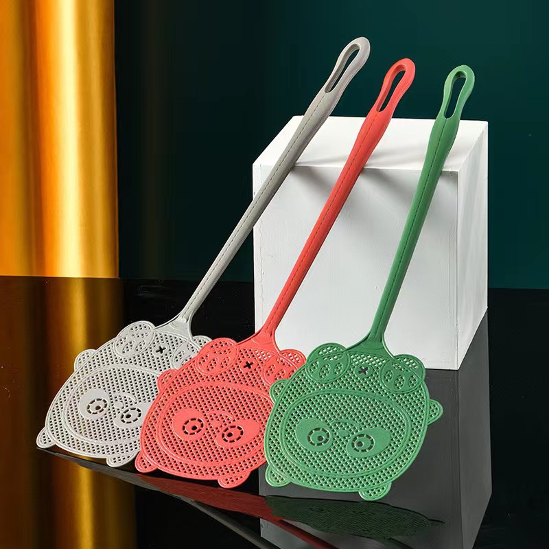 Manufacturer's source: Happy8913 cartoon plastic fly swatter, long handle fly catcher, light luxury fly killer swatter