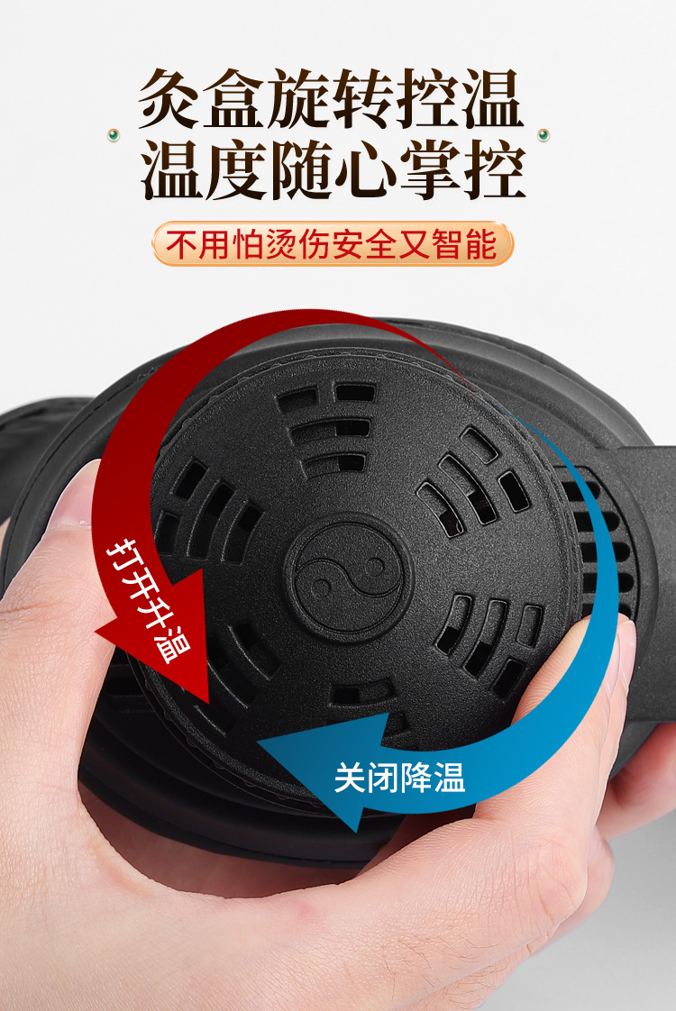 Ear and Head Moxibustion Device with 30 Moxa Sticks and Brush for Baihui Point Wellness key features