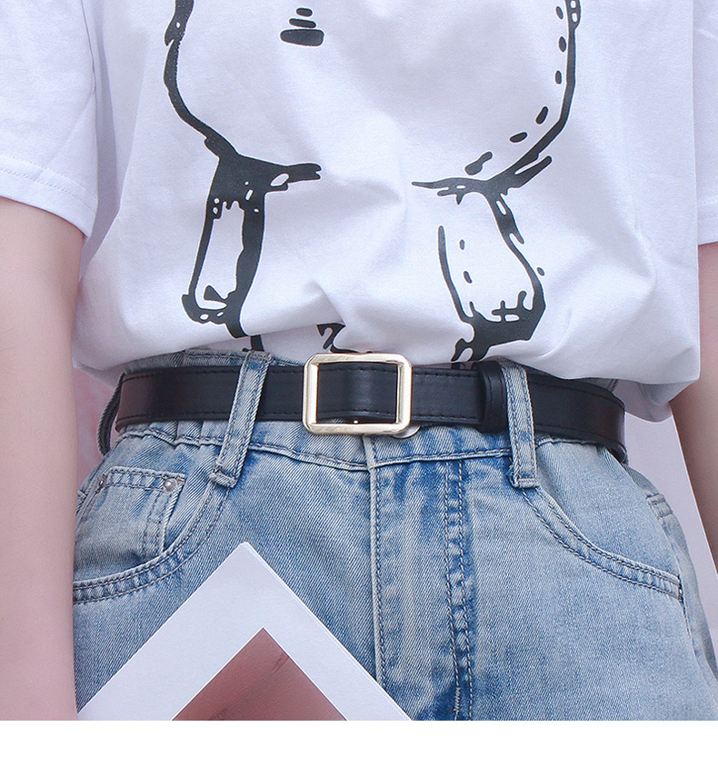 Γυναικεία Πρακτική Διακοσμητική Τζιν New Belt Μαύρο Λεπτό Μοντέρνο Ρετρό Φοιτητική Ζώνη Γυναικεία Μόδα_voghion.com