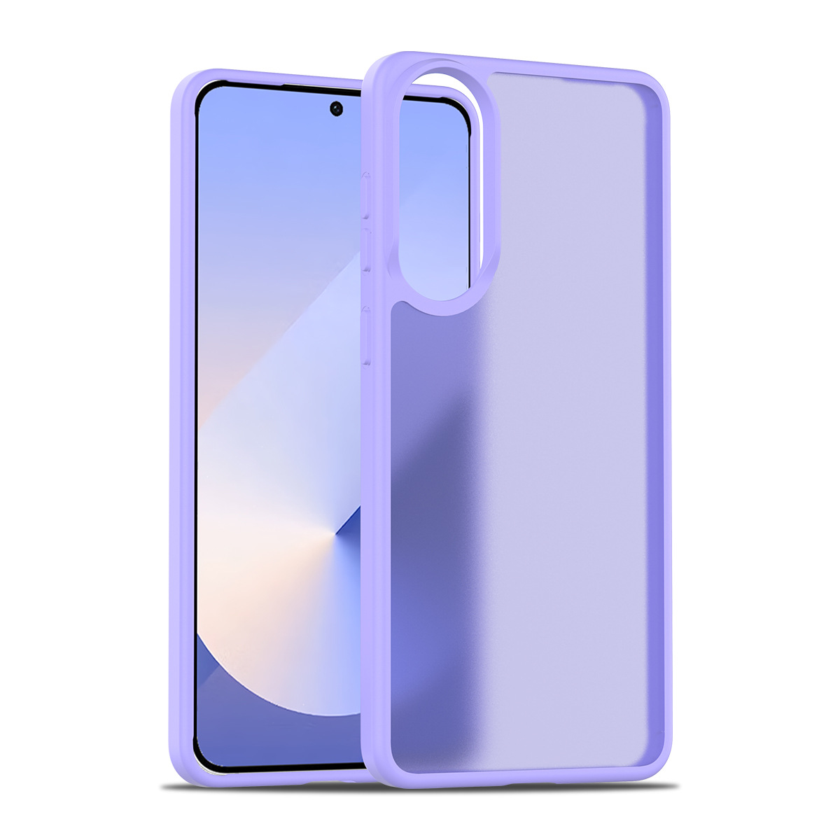 Adecuado para Samsung S25 Edge Sensación de piel esmerilada Silver Shield funda para teléfono móvil 2.0 gruesa y agradable para la piel funda protectora para teléfono móvil fábrica