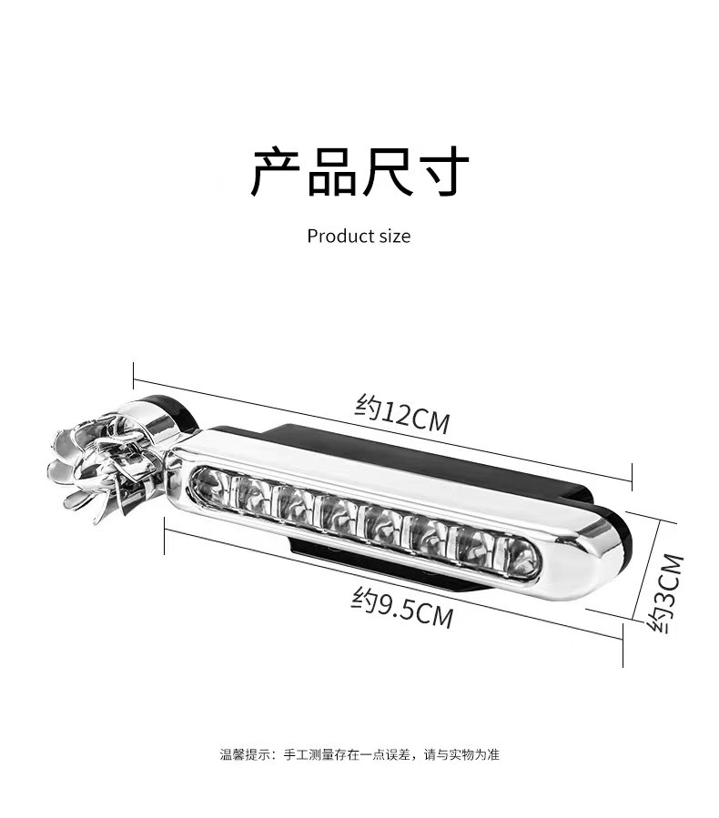 Wind-Powered Daytime Running Lights for Car Grille, Warning Strobe Lights, Vehicle-Mounted Wind Energy Generation, Colorful, No-Wiring, Wind-Driven Decorative Lights
