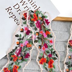 Colorful edge embroidery clothing accessories DIY handmade accessories Bohemian pastoral style decoration