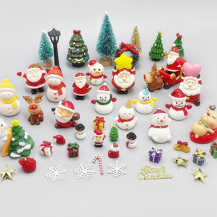 Santa Claus Snowman Elk Sleigh Desktop Ornaments Christmas Ornaments Micro Landscape DIY Materials Free Shipping over 19