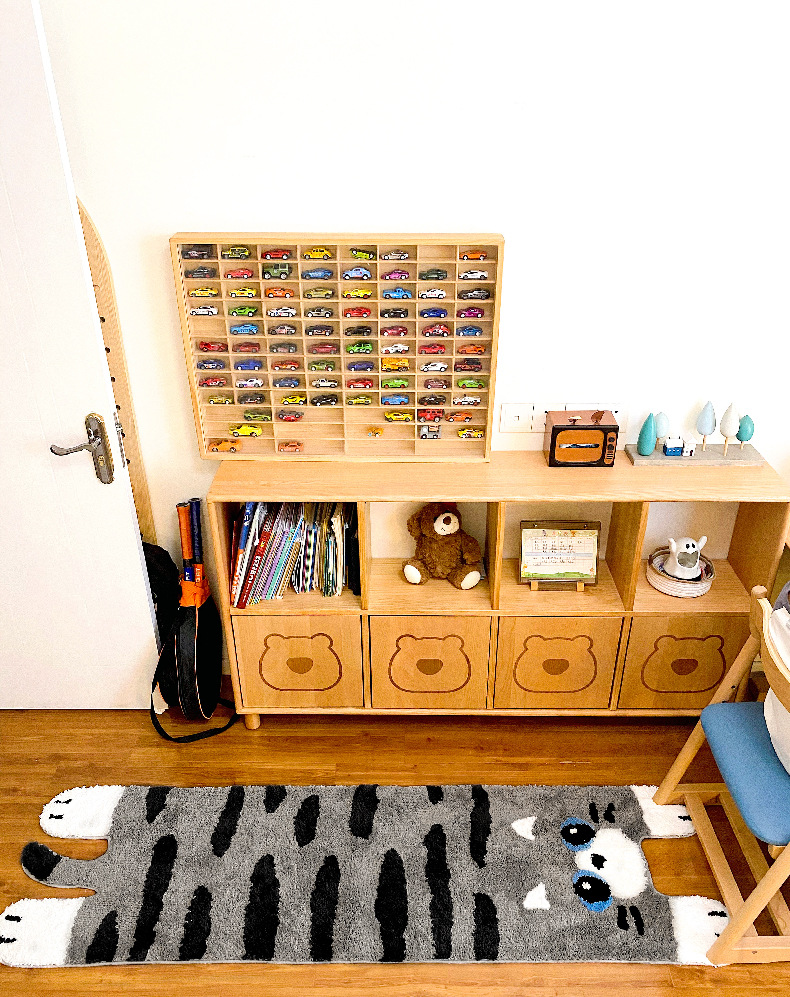 Original Design Cat Carpet Flocking Living Room Carpet Cute Ins Style Bedroom Bedside Blanket Non-Slip Absorbent Mat