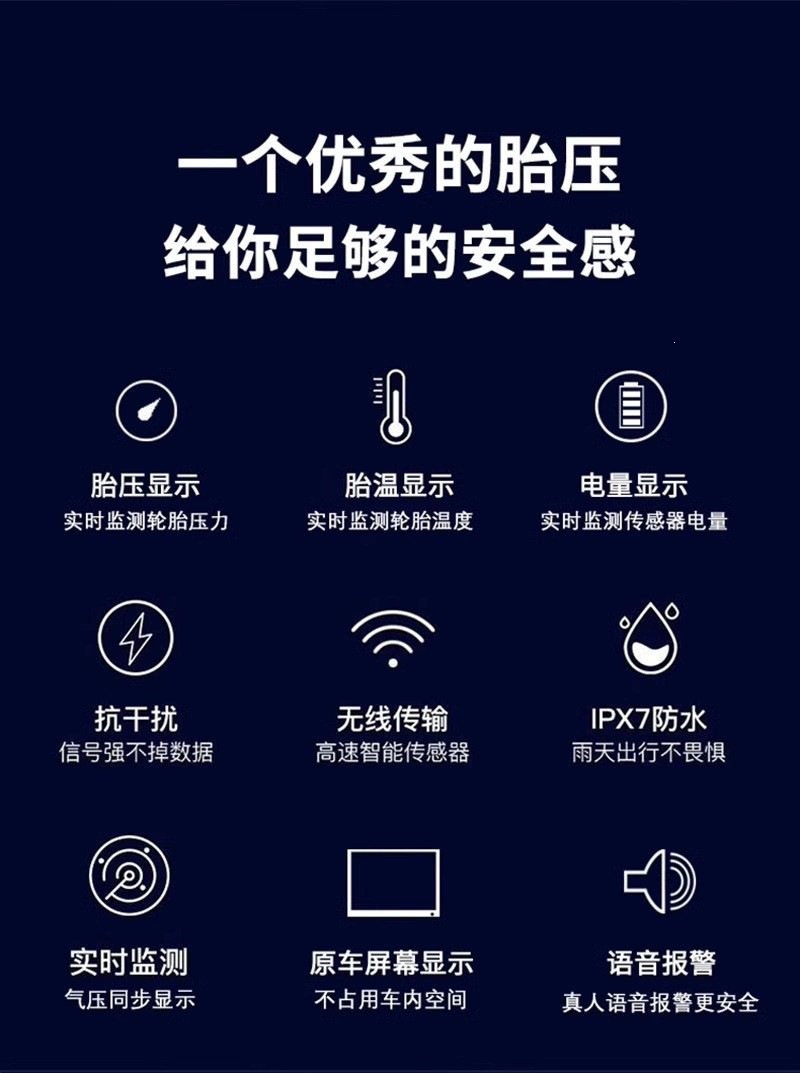 Suitable for Tesla Model 3/Y/X/S, built-in tire pressure sensor, original monitoring system for real-time four-wheel reporting
