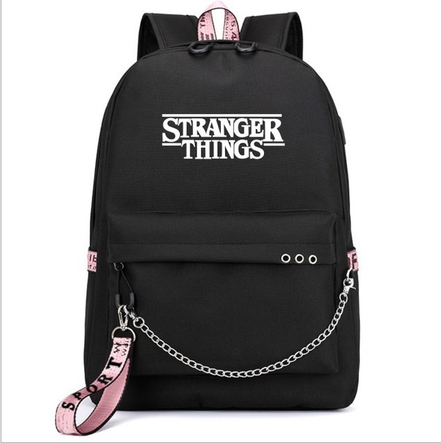 Nueva mochila bolsa de cadena mochila periférica bolsa de deporte estudiante bolsa de color caramelo bolsa de color brillante bolsa de carga USB