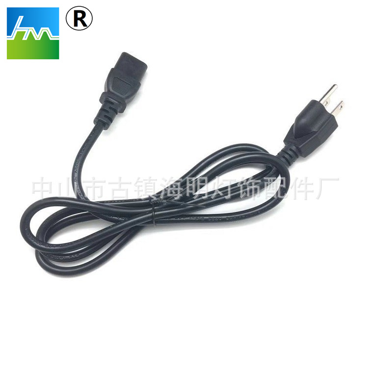 厂家供应 美规三插电源线美式三插带品字尾美式电源线 美国电源线