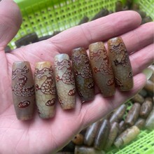 西藏老玛瑙批发 DIY饰品配件藏式复古天珠勒子 龙珠