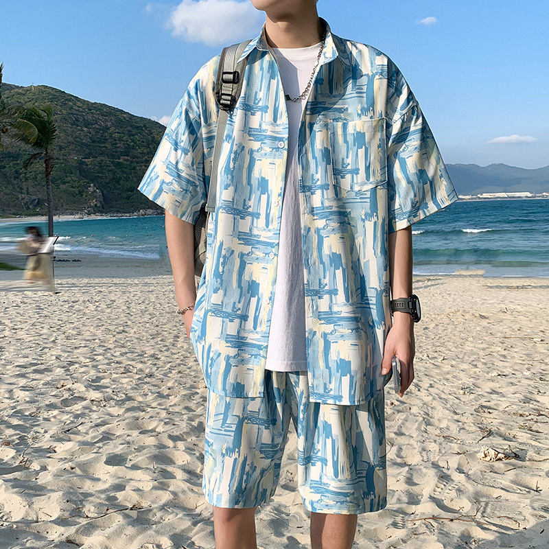 TZ076 비치 슈트 블루