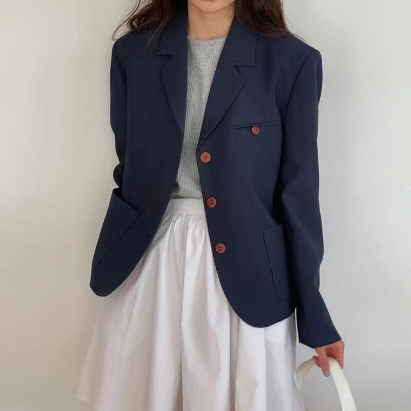 Korean Petite Blazer for Women 2025 Spring and Autumn New Style Chic Casual Versatile British Style Elegant Small Suit Korean Petite Blazer for Women 2025 Spring and Autumn New Style Chic Casual Versatile British Style Elegant Small Suit