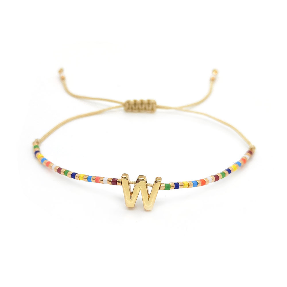 Handgefertigtes Miyuki Perlenarmband Mit Buchstaben Diy Schmuck_voghion.com