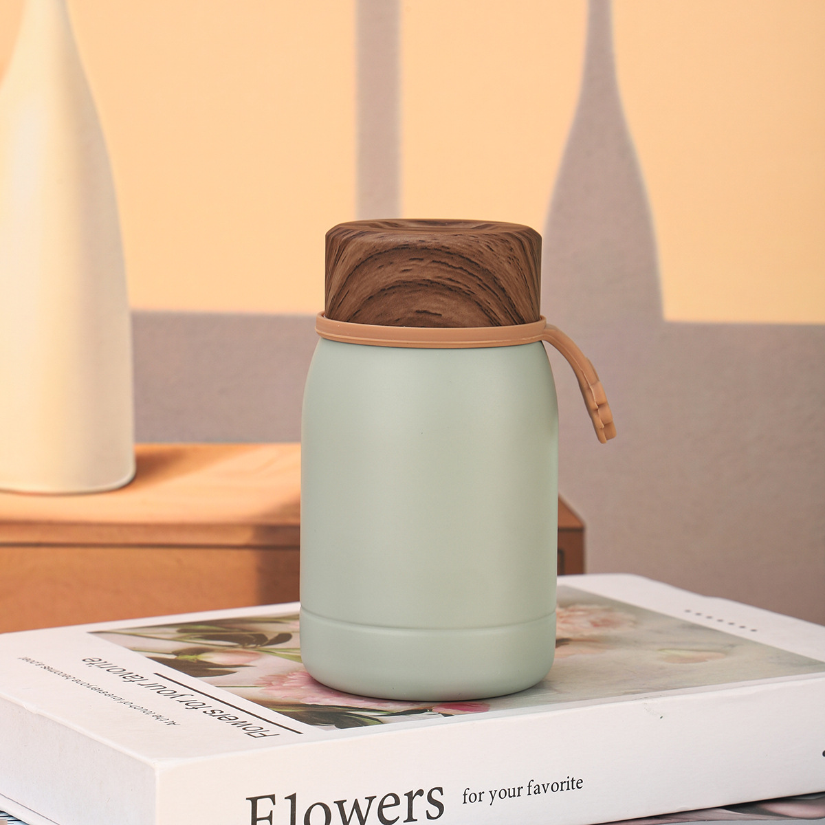 Creative Wood Grain Insulated Stainless Steel Pocket Cup_voghion.com
