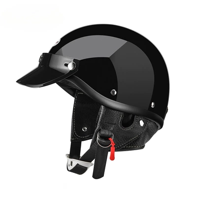 Electric Vehicle Pedal Half Helmet – Motosiklet dəbilqələri - xs-glossy-black-free-shipping-by-sf-express