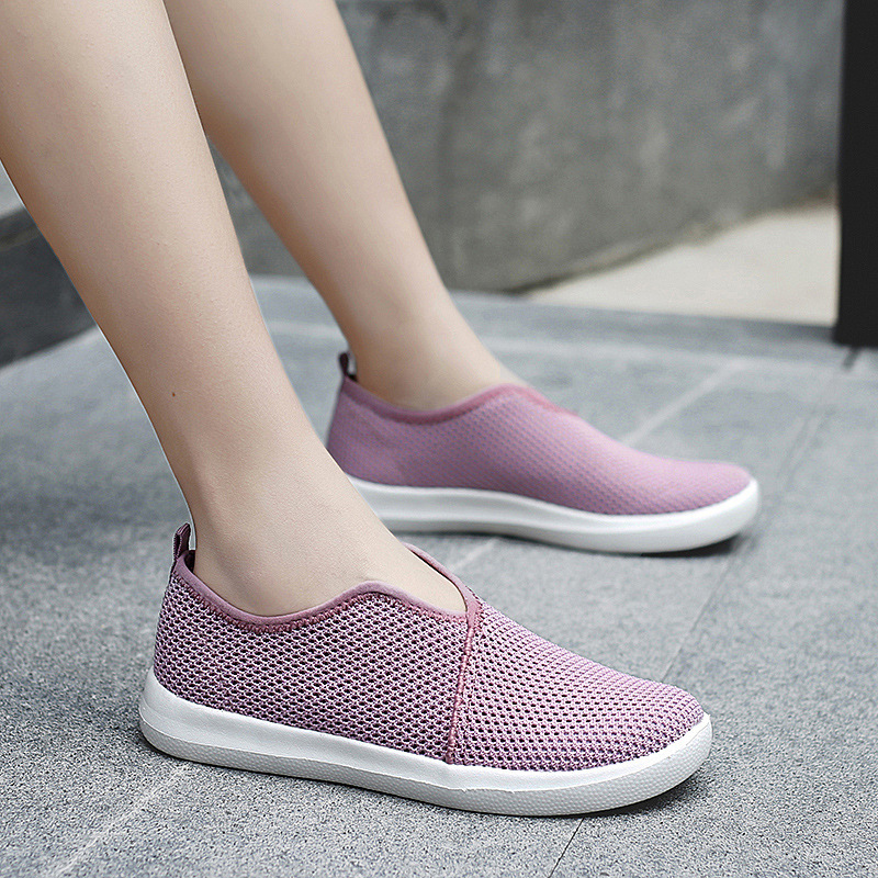 2022 Summer New Fashion Casual Women's Shoes Youth Breathable Non-slip Outer Wear Fly-woven Lazy Shoes