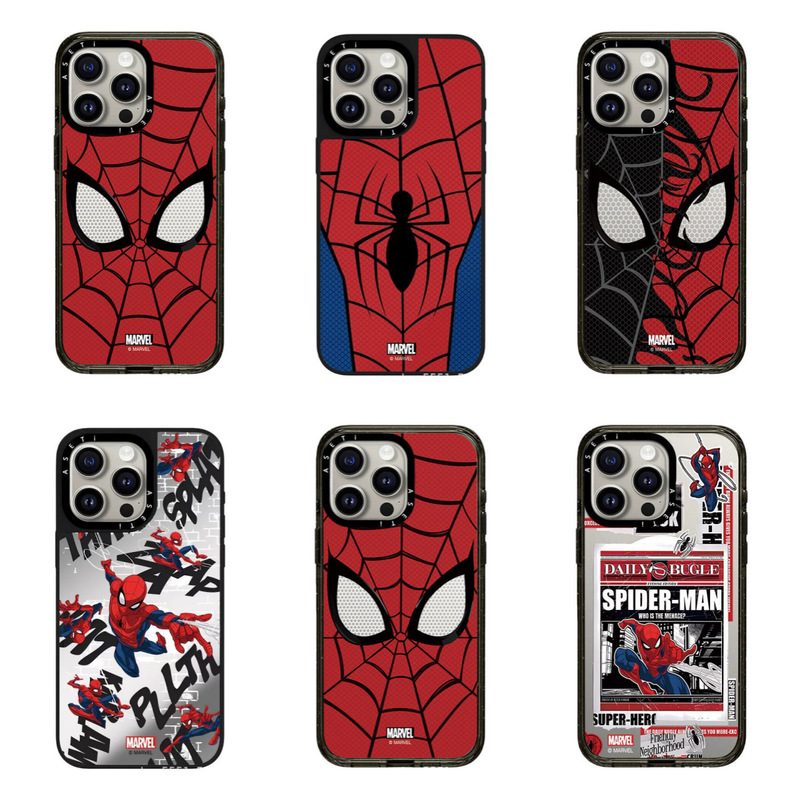 C-brand Marvel Spider-Man mask magnetic phone case suitable for iPhone 17 Pro Max, Apple 16 Pro, 15 Plus