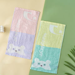 Factory wholesale Baise Qianyi household cotton face towels, square handkerchiefs, gauze towels, teddy bear small towels