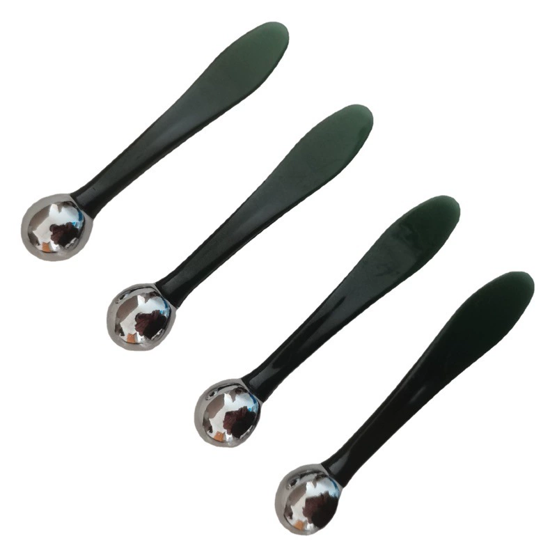 Серебристый металлический карандаш для крема для глаз Двойная маска для лица Стик Новая ложка для крема для лица Палочка для сбора крема для лица Ложка для массажа глаз Направляющая палочка в наличии