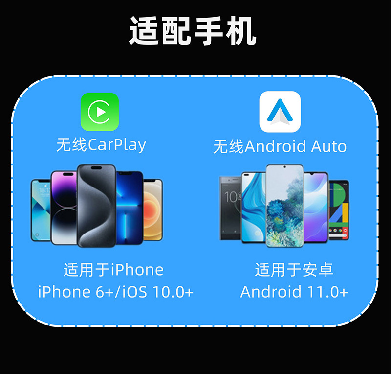 Hot-Selling Carplay Wireless Adapter for Smart Car Connectivity, Domestic Android Hicar and Apple Ios Box