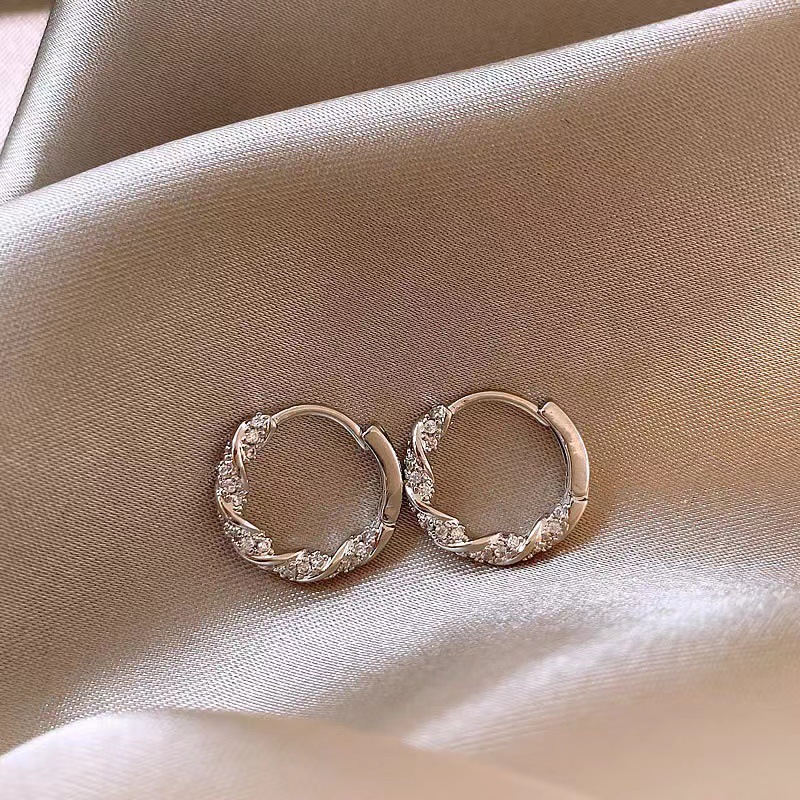 PIFAJSL Simple Frosted Earrings Light Luxury Niche Design Sense Earrings Women's 2024 New Elegant Earrings