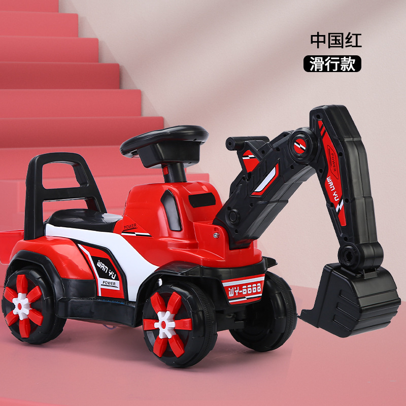 Excavadora coche de ingeniería de juguetes para niños 1 - 5 años de edad puede montar excavadora eléctrica coche eléctrico