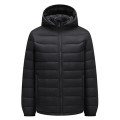 羽绒服轻薄款羽绒外套中青年男士秋冬新款男士保暖羽绒服帽可脱卸