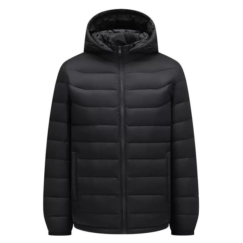 羽绒服轻薄款羽绒外套中青年男士秋冬新款男士保暖羽绒服帽可脱卸