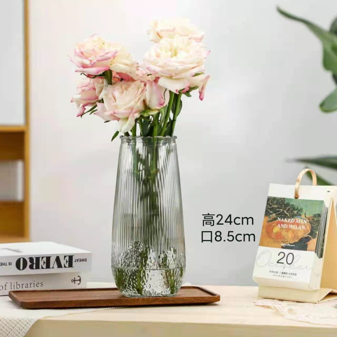 Customizado ligero lujo nórdico simple oro pintado jarrón de vidrio flores secas arreglos de flores hidropónicas de agua decoración de flores para el hogar