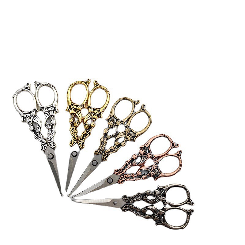 Tijeras de campana retro, bordado de lana de ventana, tijeras de oficina para estudiantes en casa, tijeras pequeñas retro, creatividad