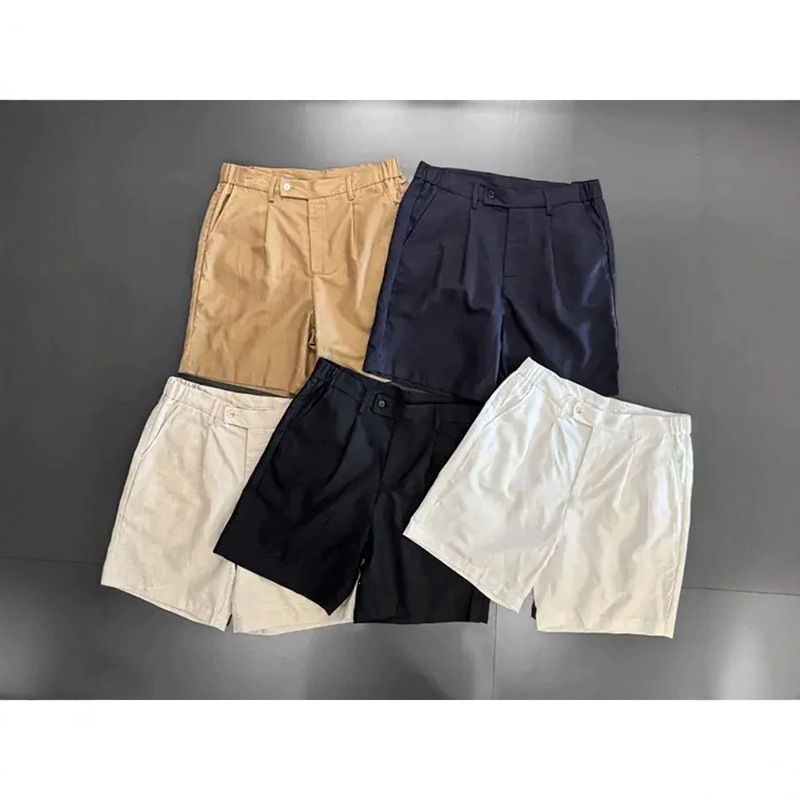 Waoo Plus Size 150kg Old Money Style Linen Shorts Lightweight Breathable Commuter Wear Casual Half-Length Pants