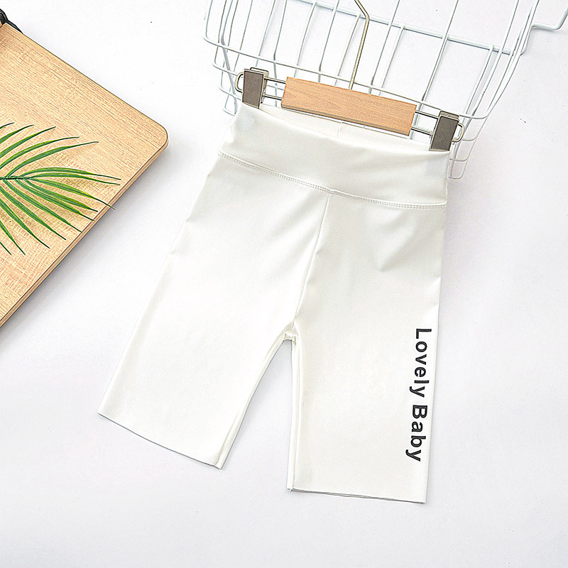 Pantalones de tiburón de cinco puntos para niñas pantalones de yoga de desgaste exterior de cintura alta delgada de verano para niños medianos y grandes leggings Barbie para niños pantalones cortos