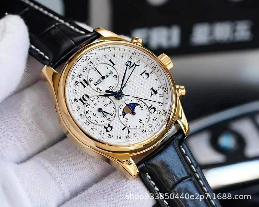 Gold and black leather