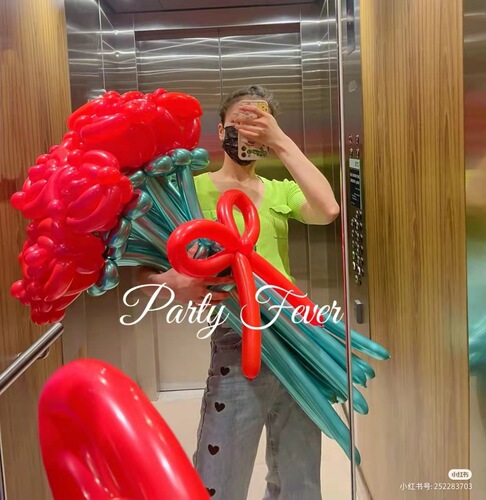 2024 New Balloon Bouquet DIY Material Long Balloon Bouquet Handmade Women's Ritual Gift Internet Celebrity